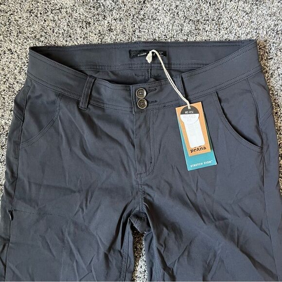 Prana Mid Rise Relaxed 11” Shorts NEW Size 8 Gray Stretchy - Picture 3 of 8